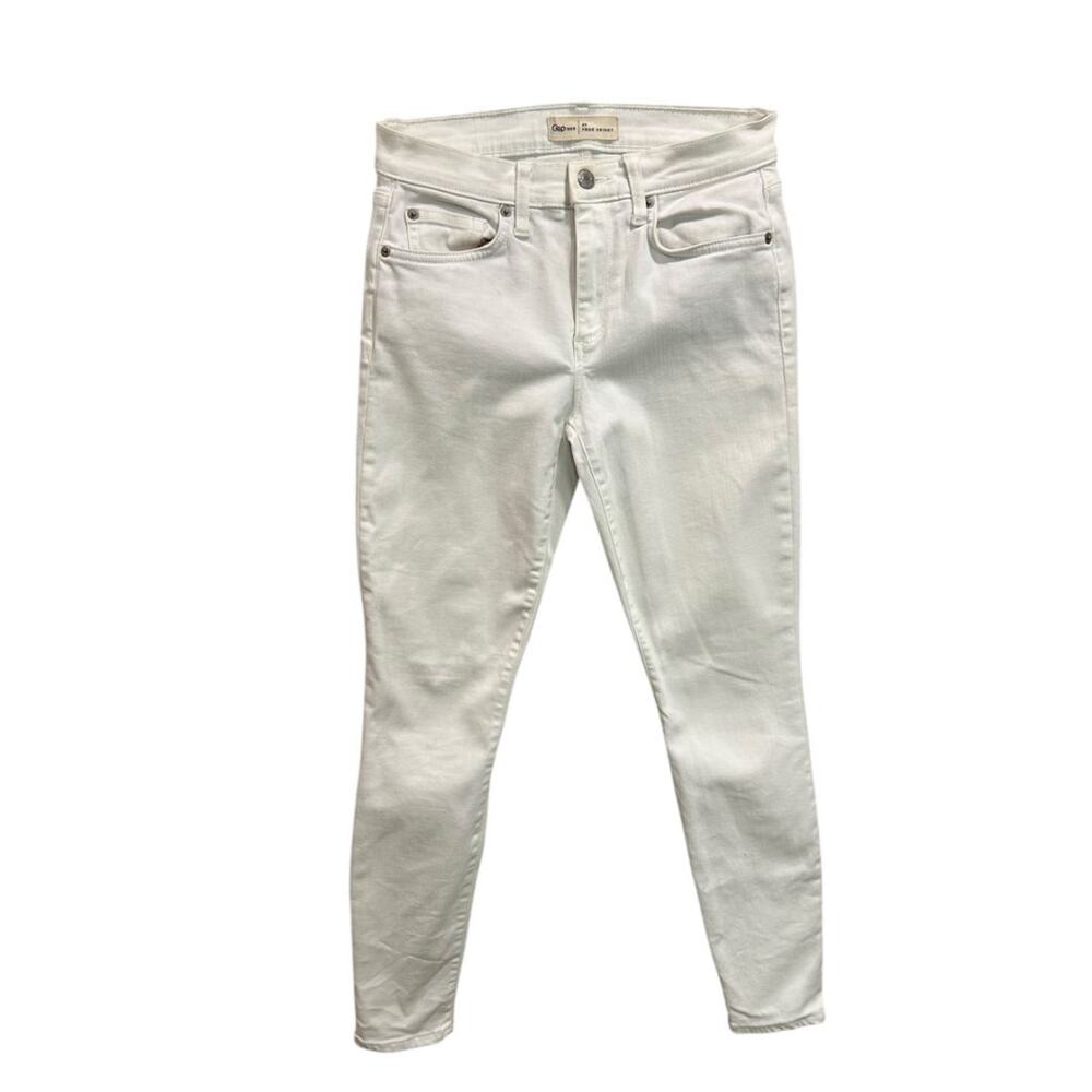 Size 26 Gap Womens White Denim Jeans True Skinny